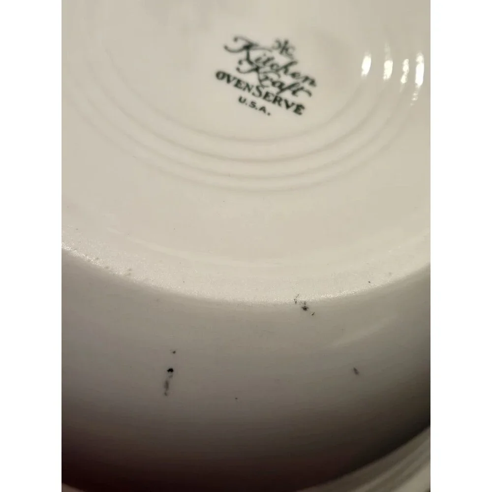 Fiestaware Kitchen Kraft Vintage Ovenserve Ivory Bowl  In Warming Chafing Stand